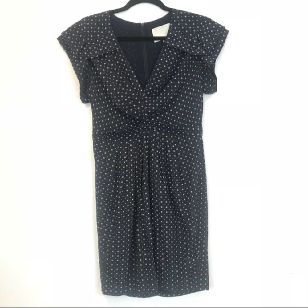 3.1 Phillip Lim Designer 6 Navy Star Silk Dress - Picture 3 of 8